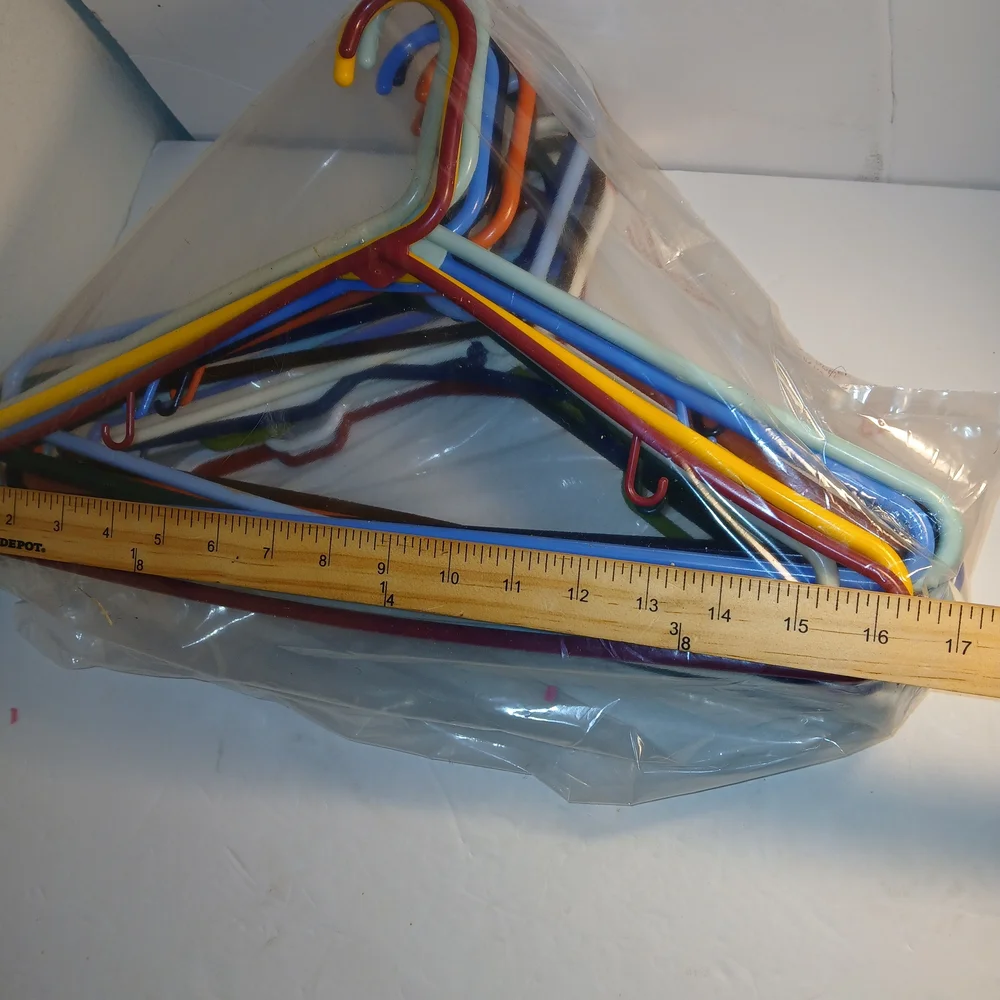 Thick Plastic Adult Hangers Assorted Colors Lot of 24
